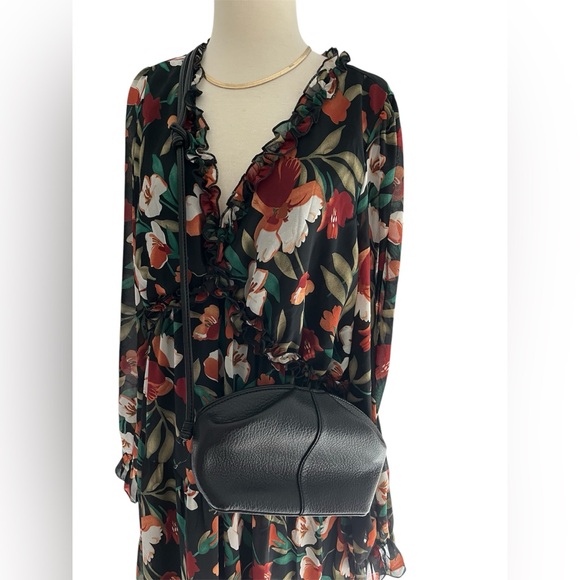 Banana Republic Handbags - NEW Minimalist Black Vegan Leather Knotted Straps Crossbody Bag Banana Republic